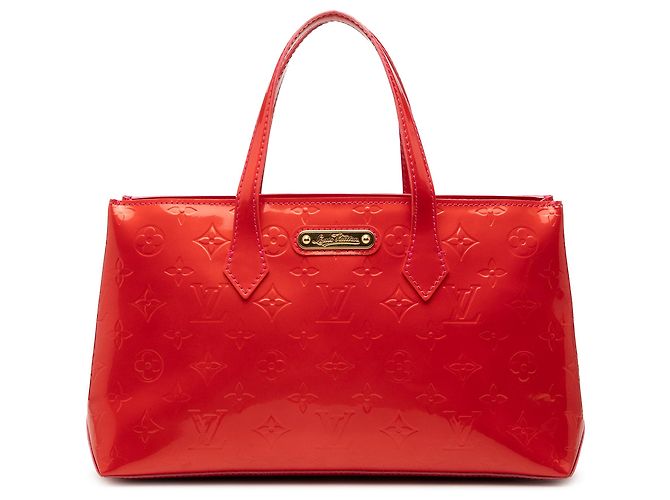 Louis Vuitton Red Monogram Vernis Wilshire PM Rouge