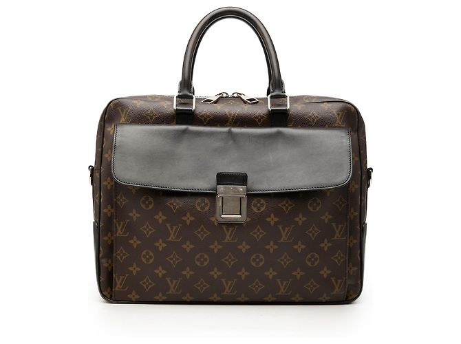 Louis Vuitton Brown Monogram Macassar Soft Briefcase Marrom