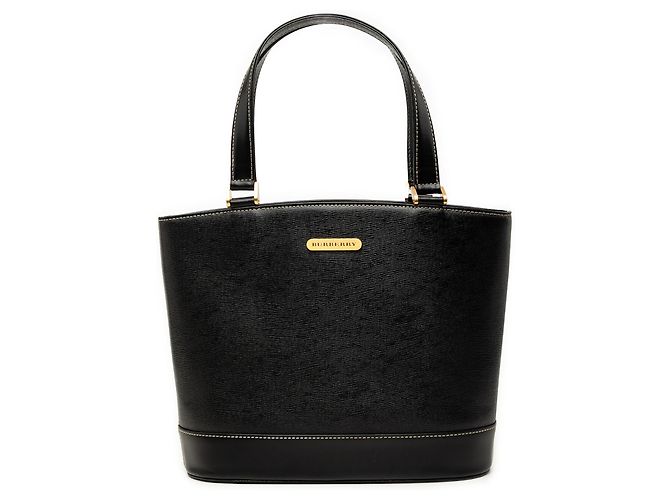 Tote in pelle nera Burberry Nero