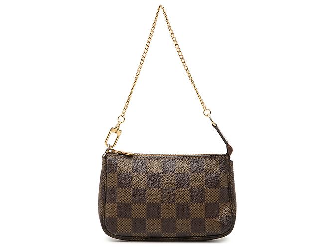 Louis Vuitton Brown Damier Ebene Mini Pochette Accessoires Marron