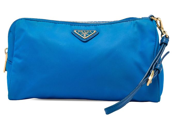 Trousse à cosmétiques Prada en Tessuto bleu