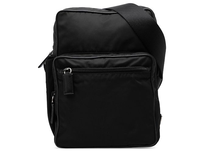 Prada Sac crossbody en Tessuto noir avec fermeture éclair