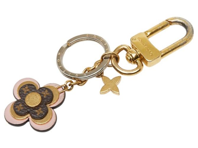 Louis Vuitton Portefeuille Blooming Flower BB Keychain Accessory Marrone Rosa D'oro
