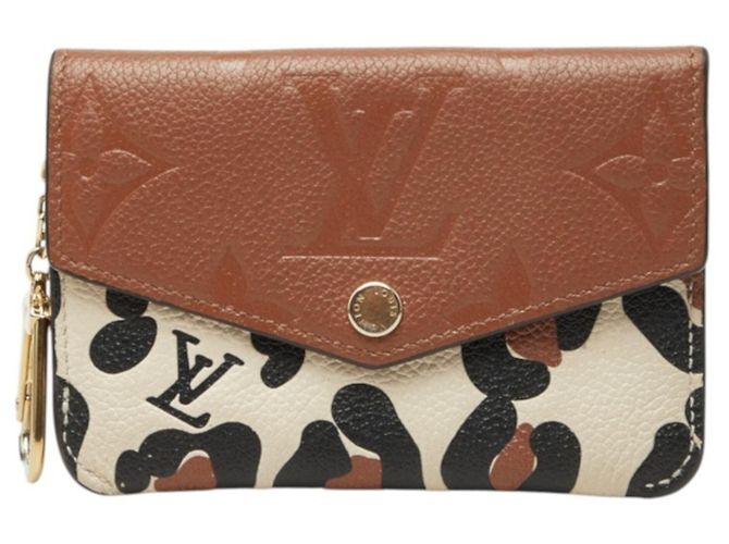 Louis Vuitton Monogram Empreinte Leopard Coin Purse Brown Leopard print