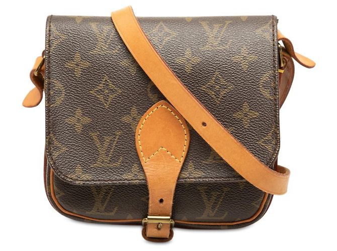 Borsa a tracolla Louis Vuitton Monogram Mini Cartouchiere Marrone
