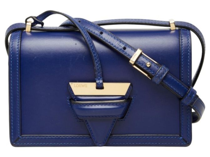 Borsa a tracolla Loewe Barcelona in pelle blu