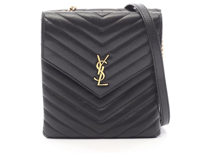 Borsa a tracolla in pelle nera Yves Saint Laurent Nero