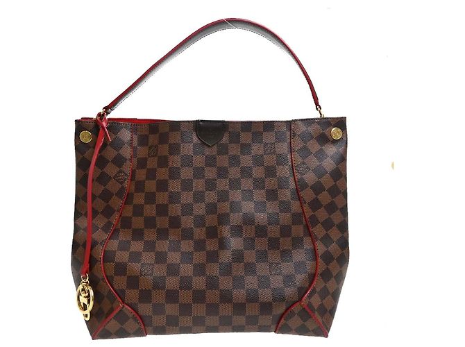 Louis Vuitton Caissa Hobo Damier with Leather Marrom