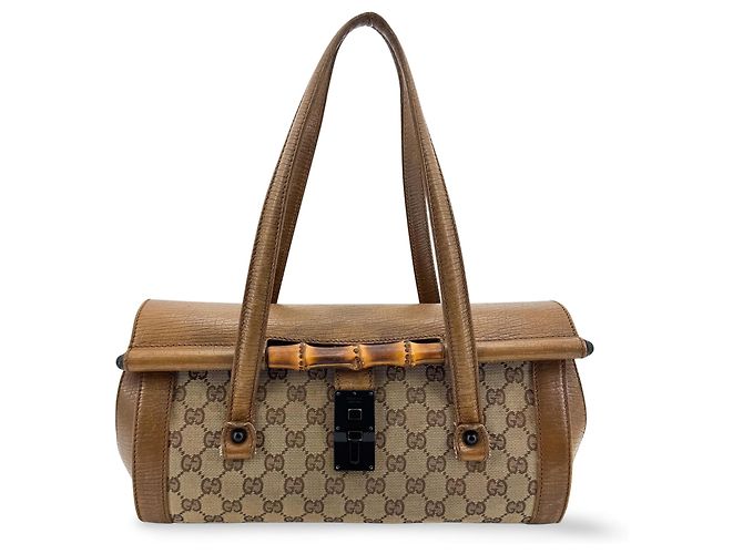 Gucci Bamboo Bullet GG Canvas Medium Marron