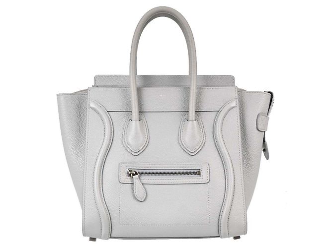 Céline Celine Luggage Grainy Leather Micro Marron