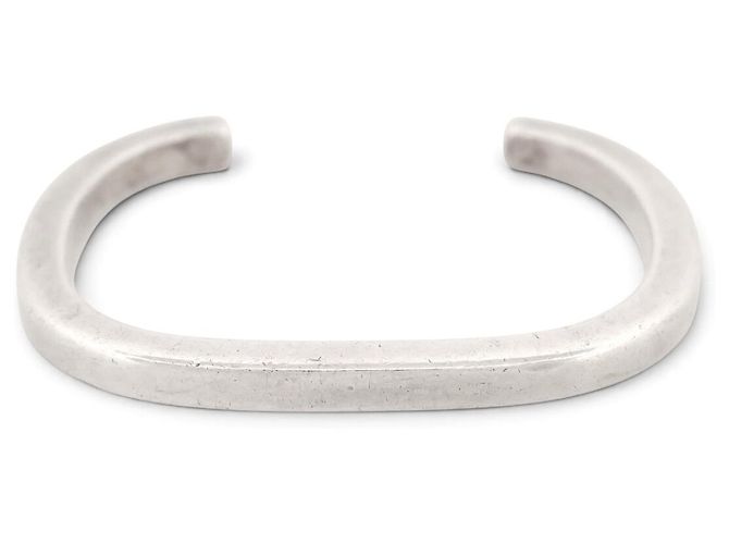 BRACELET DINH VAN SQUARE JONC T15.5 EM PRATA MACIÇA 925 32GR SILVER BANGLE