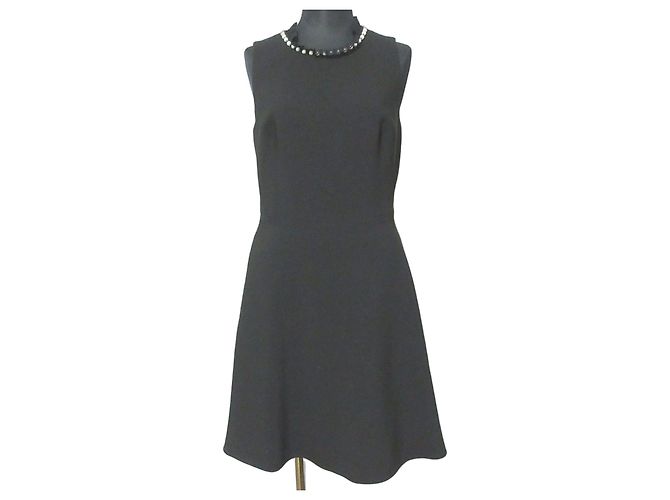 Vestido de crepe com adornos de pérolas Kate Spade Preto