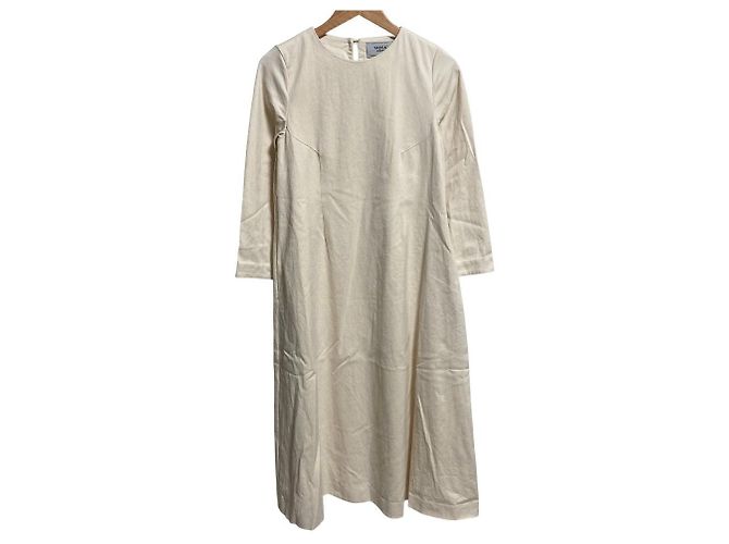 Autre Marque Vestido YAECA WRITE A LINE Dress Bege Cru