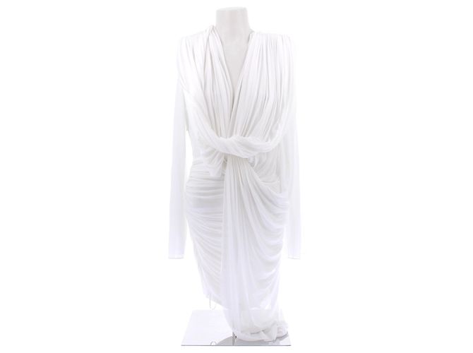 Autre Marque Vestido drapeado branco CHRISTOPHER ESBER