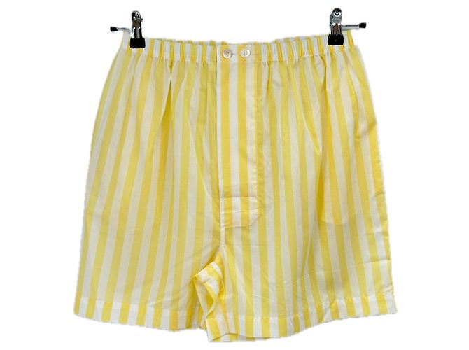 Autre Marque SCHOSTAL Gestreifte Pyjamashorts Gelb Weiß