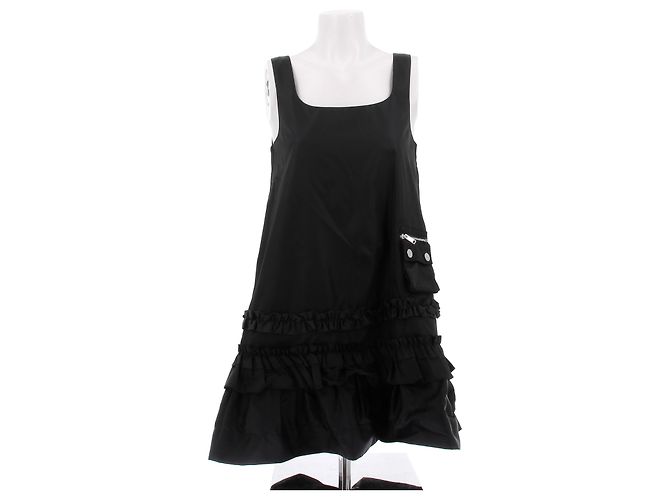 Ganni Kleid aus schwarzem Nylon