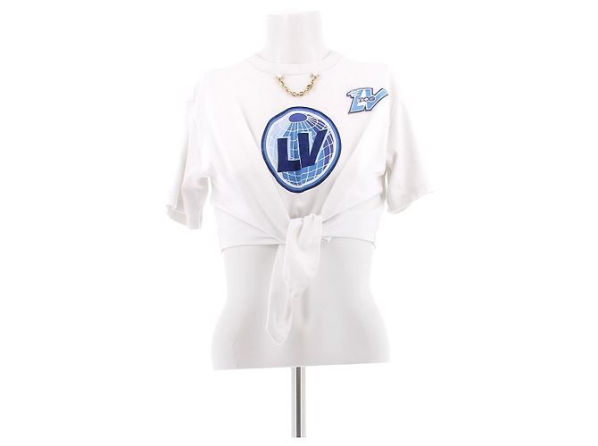 Louis Vuitton Camiseta blanca con logotipo Blanco