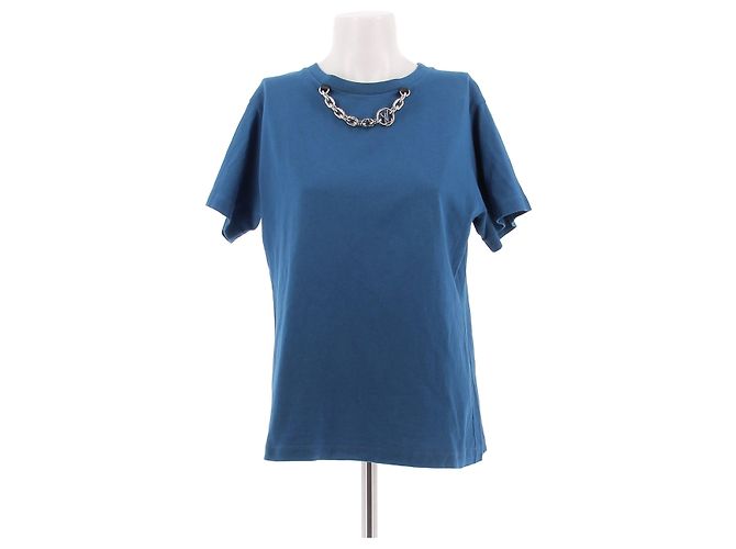 Louis Vuitton T-shirt azul com corrente