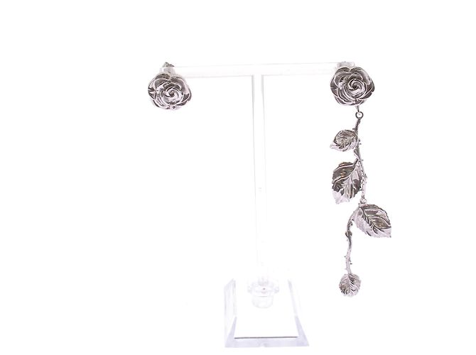 Magda Butrym Pendientes rosas y plateados Plata