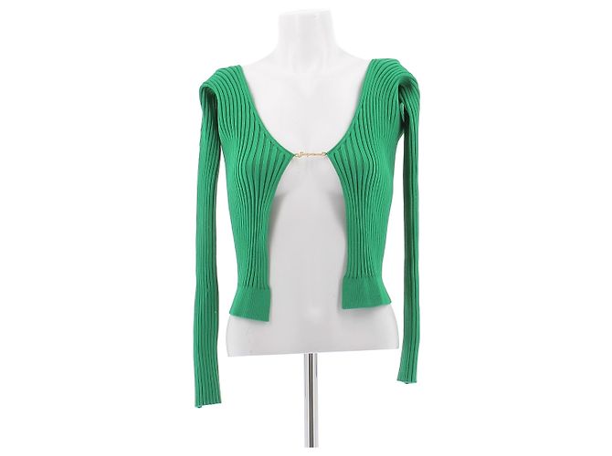 Camiseta verde con abertura frontal Jacquemus