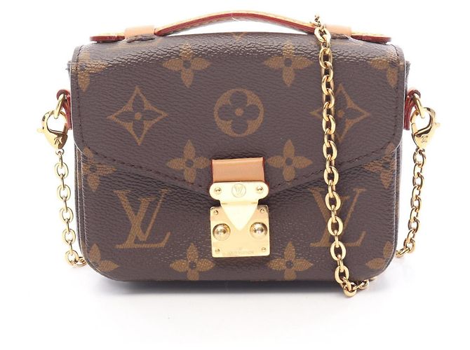 Bolsa de mão Louis Vuitton Micro Metis Monogram Marrom