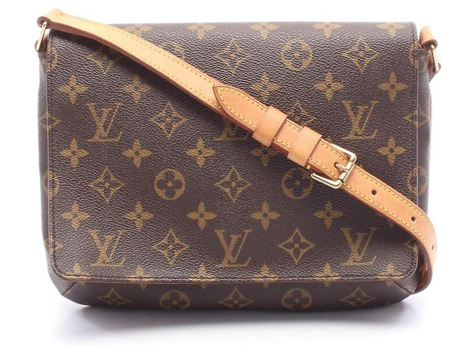 Bolsa de mão Louis Vuitton Musette Tango Short Strap Marrom