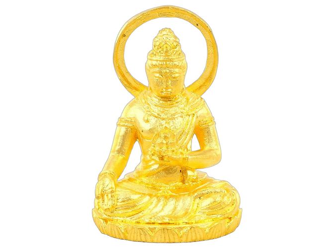 Autre Marque Colar com pingente em ouro amarelo 24K K24 Dourado