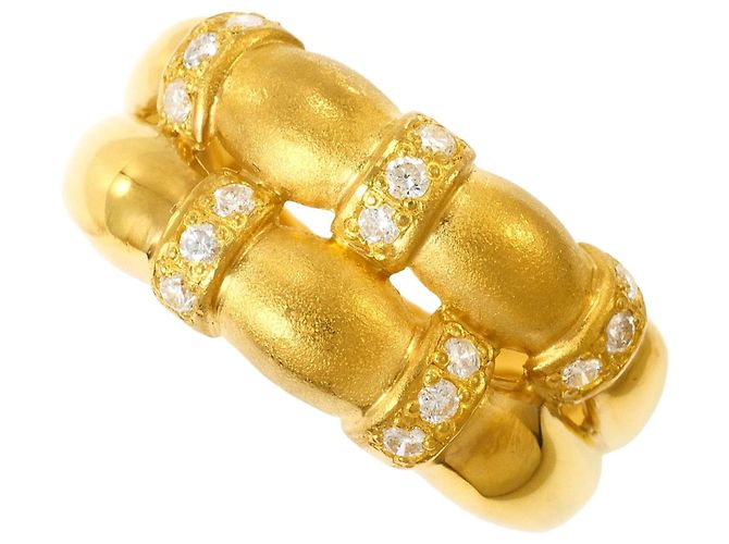 Autre Marque Ehering aus 18K Gelbgold mit Diamant Golden
