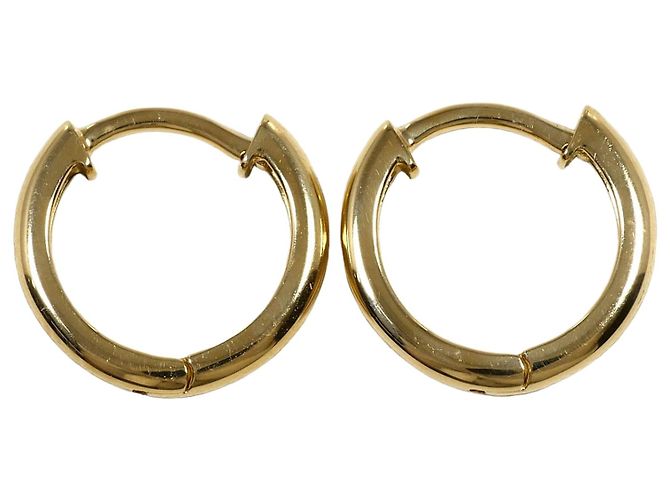 Autre Marque Pendientes de aro en oro amarillo de 18K Dorado