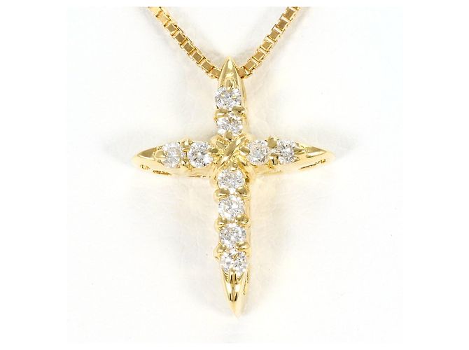 Autre Marque Collar de oro amarillo 18K con diamante Dorado