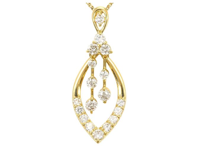 Autre Marque Collana in oro giallo 18K con diamante D'oro