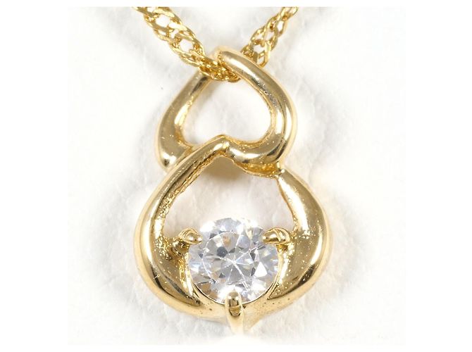 Autre Marque Collar de oro amarillo 18K con circonita Dorado