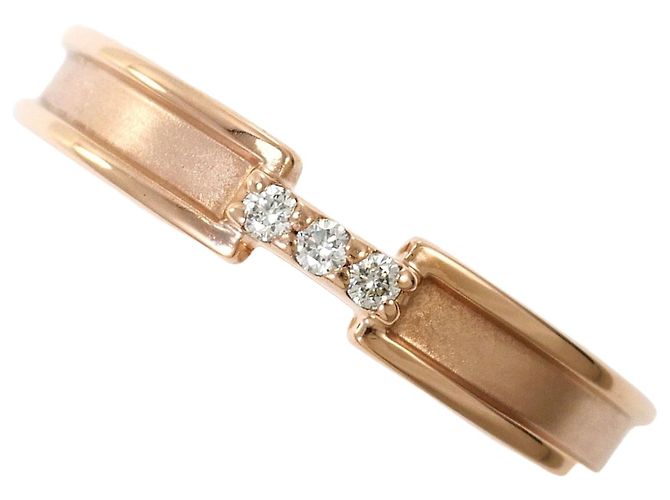 Autre Marque 10K Roségold Ringband mit Diamant Golden