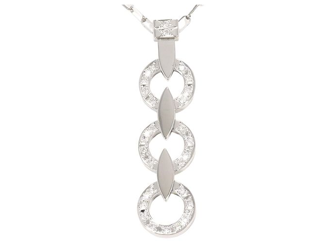 Autre Marque Collar de platino PT900 y diamantes