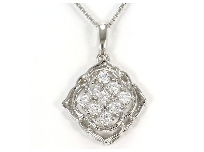 Autre Marque Platin-Diamant-Halskette