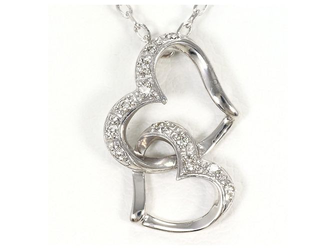 Autre Marque Collana in oro bianco 10K e diamanti D'oro