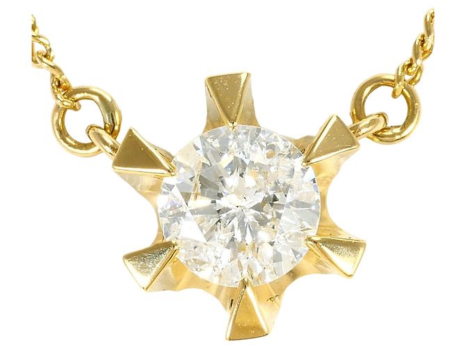 Autre Marque Collar de oro amarillo 18K con diamante Dorado