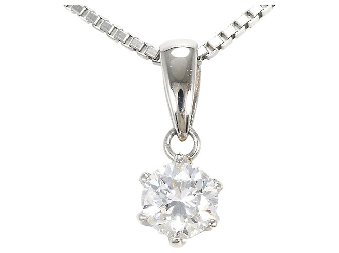 Autre Marque Platin-Diamant-Halskette