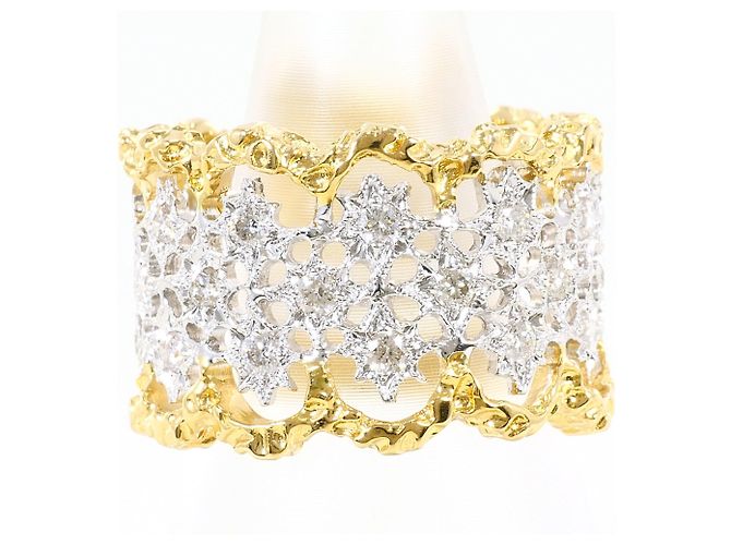 Autre Marque Anello fede con diamanti 18K D'oro