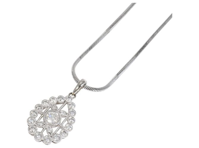 Autre Marque Collar de platino PT850 con diamantes