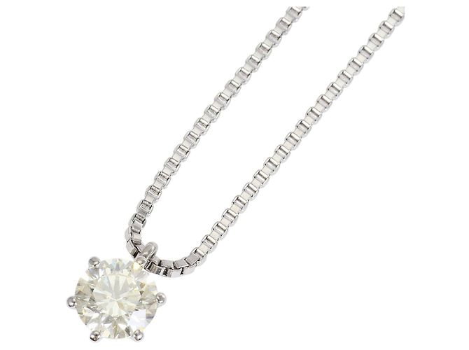 Autre Marque Collar de platino PT850 con diamante amarillo