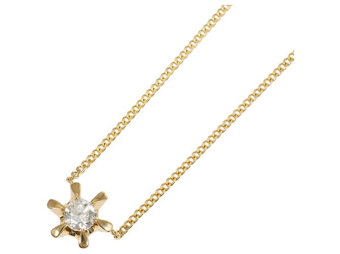 Autre Marque Halskette aus 18K Gelbgold mit Diamant Golden