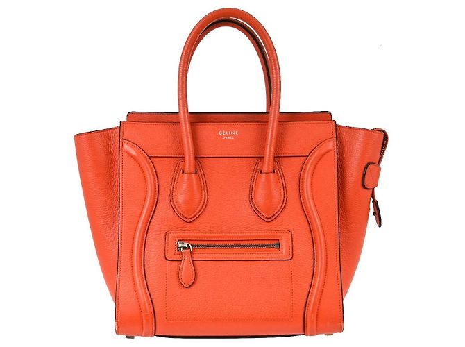 Céline Celine Luggage Grainy Leather Micro Rot