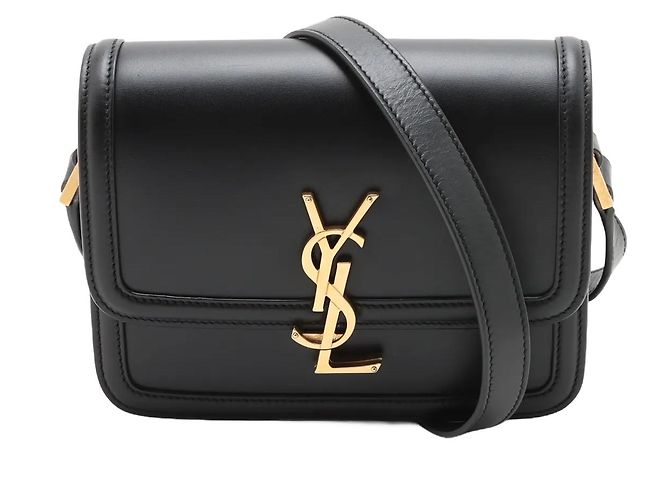 Autre Marque Saint Laurent Solferino Leather Small Nero