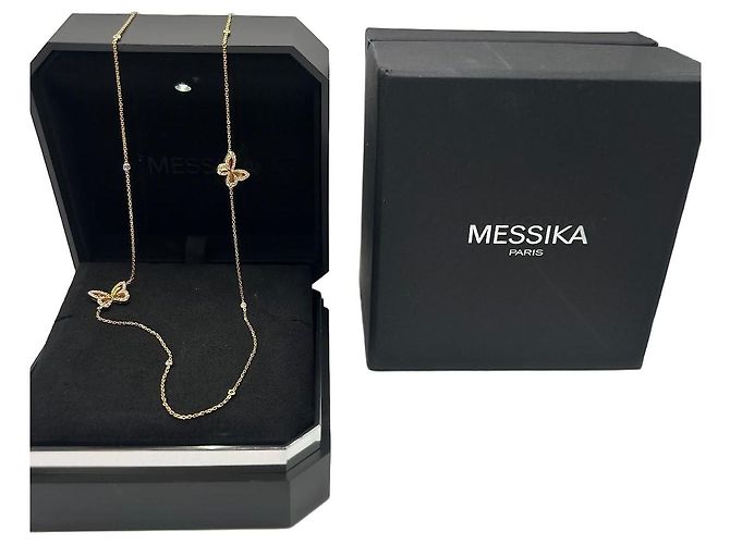 Collana Messika Butterfly in oro giallo, diamanti e farfalle