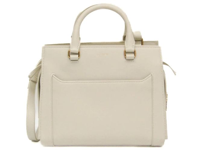 Autre Marque Saint Laurent East Side Smooth Leather Small Weiß