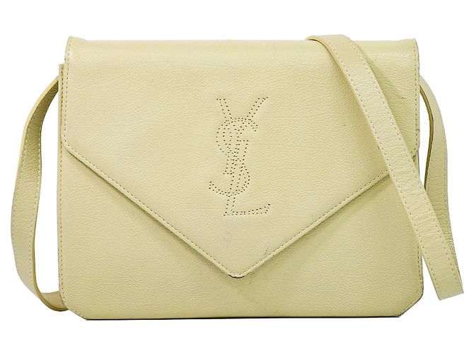 Autre Marque Saint Laurent Uptown Leather Mini Bege
