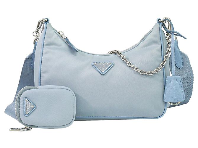 Prada Re-Edition 2005 Tessuto Small Azul