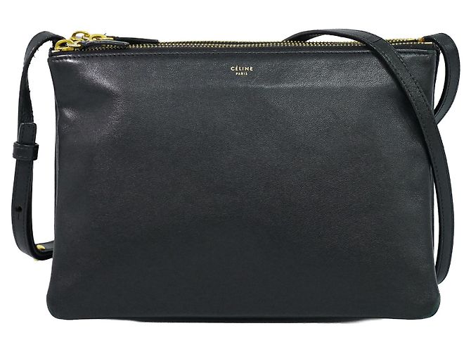 Céline Celine Trio Leather Small Black