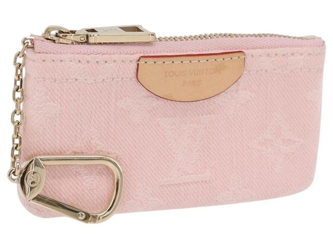 LOUIS VUITTON Monogram Denim Pochette Cles Monedero Rosa M13208 Auth ka6496M Monograma